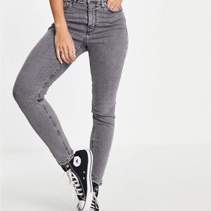 NWT Topshop Jamie Grey High Waist Skinny Jean 30x30